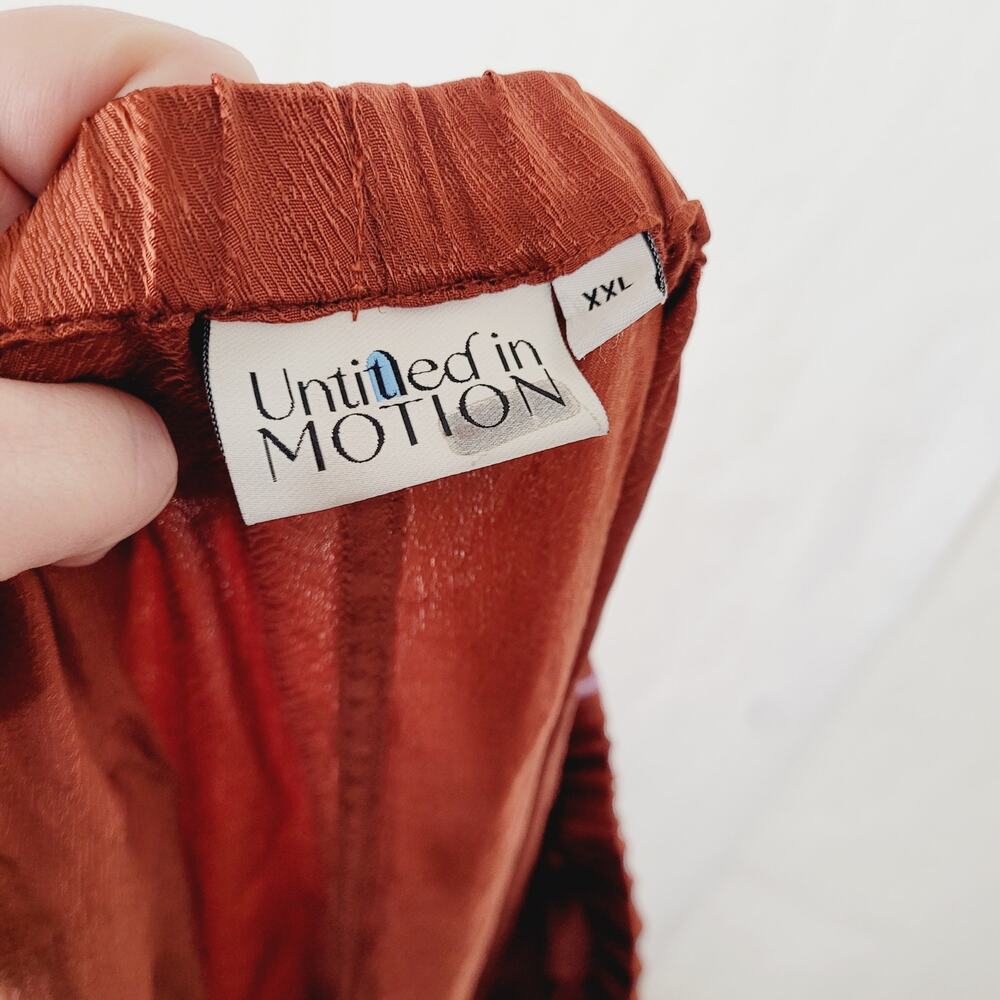 Untitled In Motion Emissus Rust Satin Drawstring … - image 3